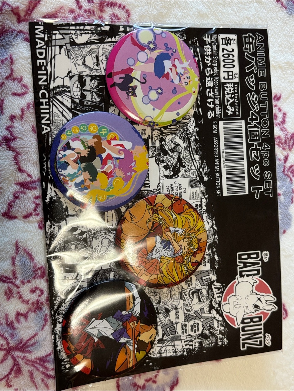 Sailor moon badges